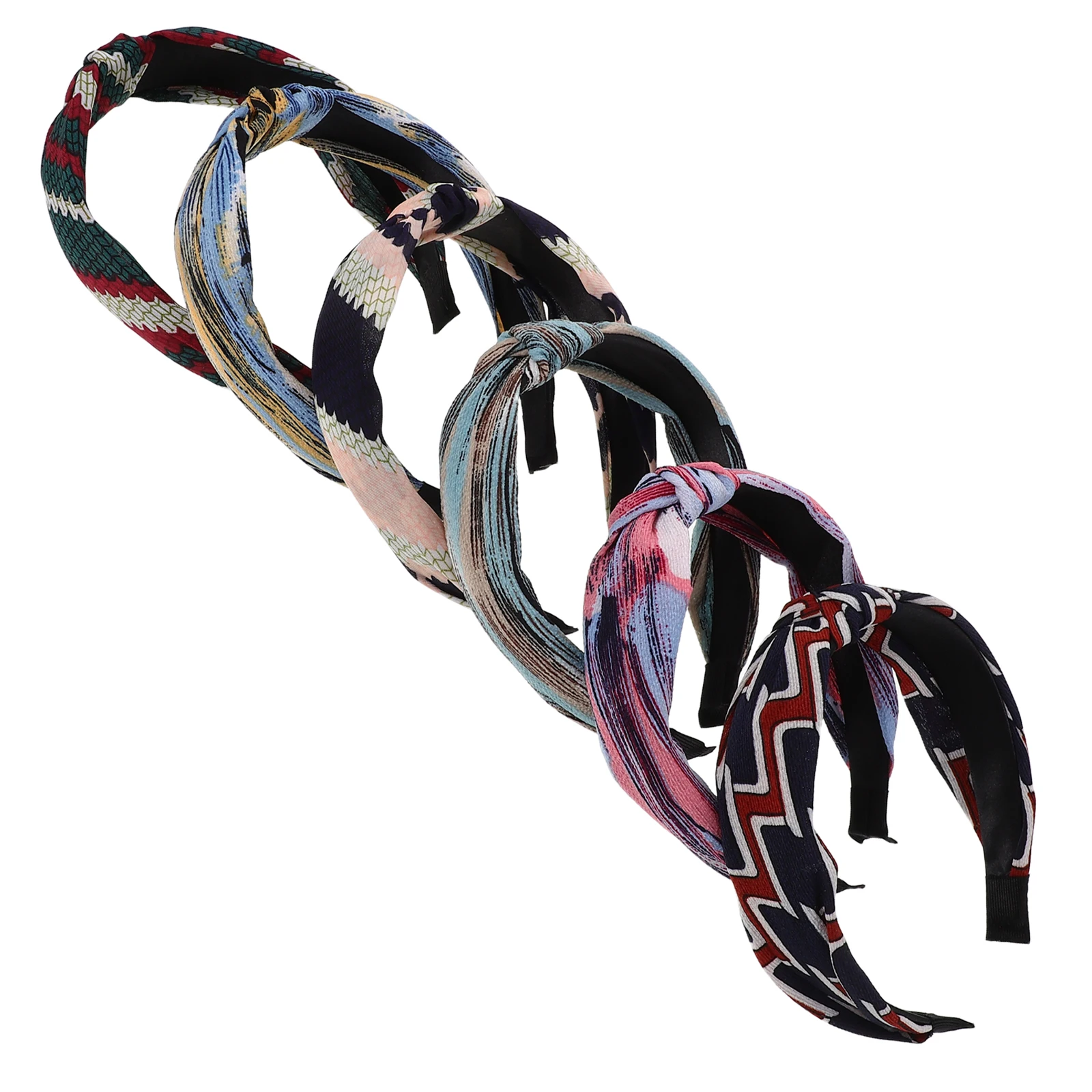 

6Pcs Women's Knotted Headbands Soft Stretch Knot Hairbands Elastic Wide Headbands for Yoga Sports Outdoor Casual