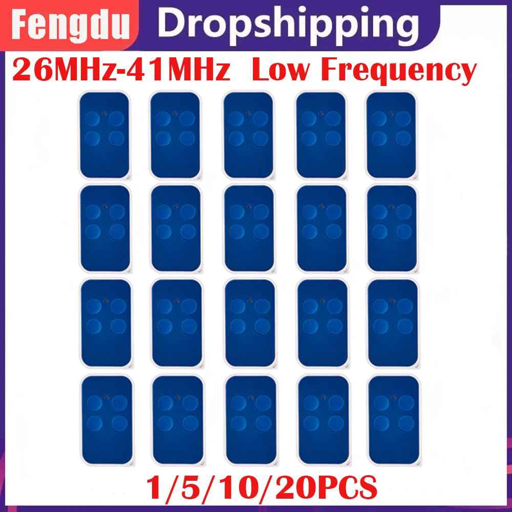 abridor de garagem duplicador de baixa frequencia portatil sem fio 20 pecas 26mhz a 41mhz para controle remoto de substituicao de codigo fixo 01