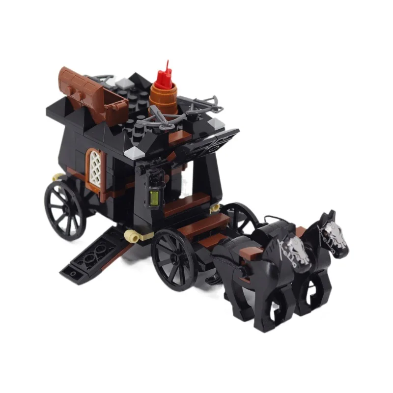 DBPALY Stadt Kreativität DIY Medieval Military Ritter Kutsche Wagen MOC Modell Bausteine Ziegel Pädagogisches kinder Spielzeug Geschenk 10