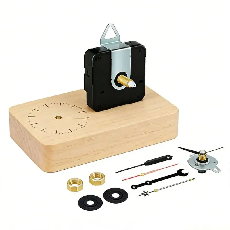 QX2E Clock Mechanism Replacement Kits Plastic Quiet Movement Component with Hands