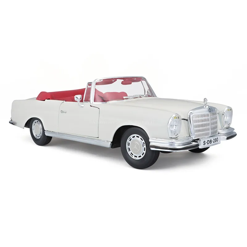 Maisto 1:18 1967 Mercedes Benz 280SE Classic Alloy Car Model Static Die Casting Model Collection Gift Toy Gift