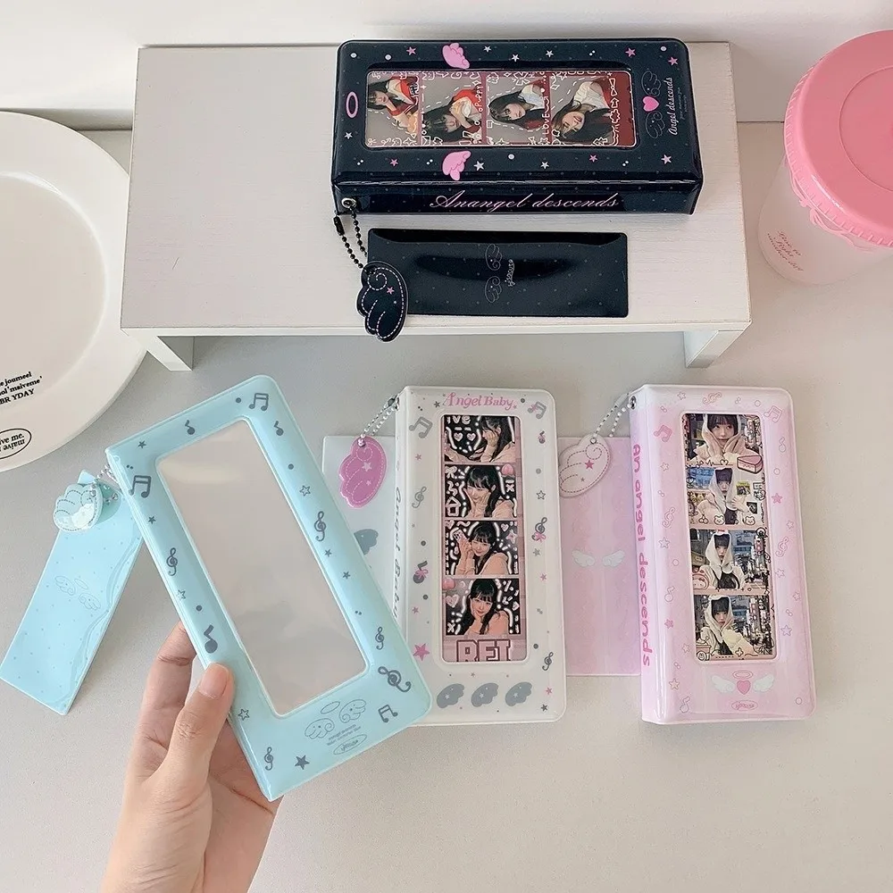 

Обложка для карт из ПВХ, компактная защита для фотографий, держатель для фотографий, альбом для хранения фотографий из ПВХ для билетов, студентов, подарок