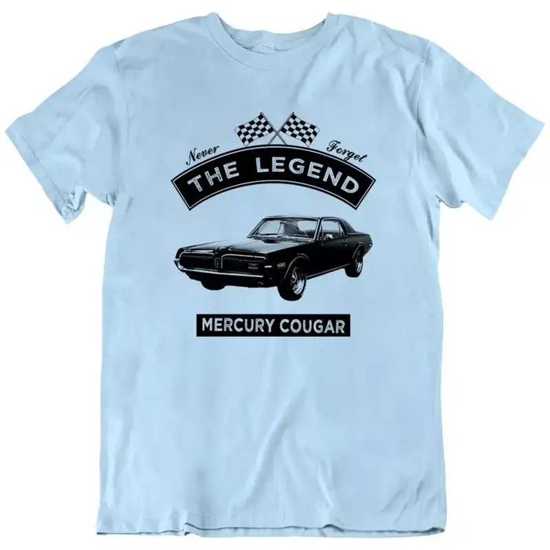 1968 Mercury Cougar The Legend Checkered Flag T-Shirt