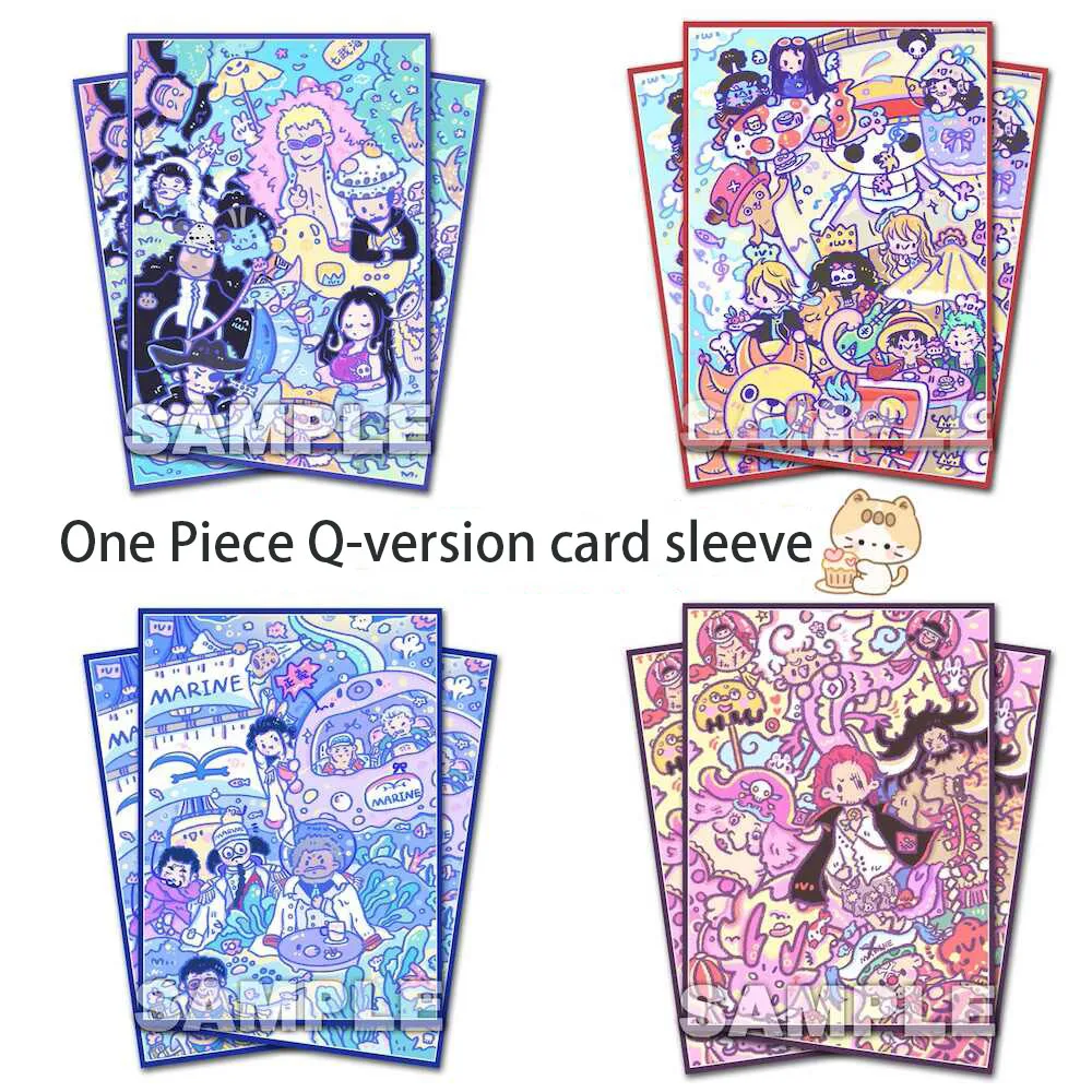 

60Pcs/set One Piece Q-version card sleeve OPCG PTCG Anime and Game Collection Card Protective Cover Gift Toy 67*92mm