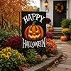 Happy Halloween Pumpkin Garden Flags Double Sided Black Scary Pumpkin Lanterns Yard Garden Flag Outdoor Halloween Holiday De llz