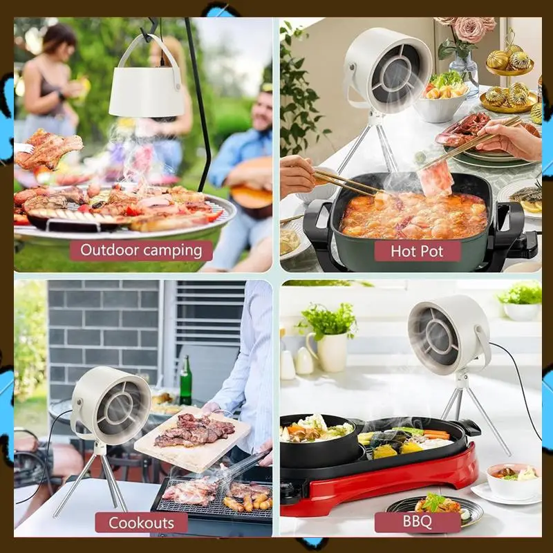 Promotion! Portable Range Hood Kitchen Exhaust Fan  Desktop Range Hood For Cooking With 3 Speed  For Indoor BBQ Hot Pot A