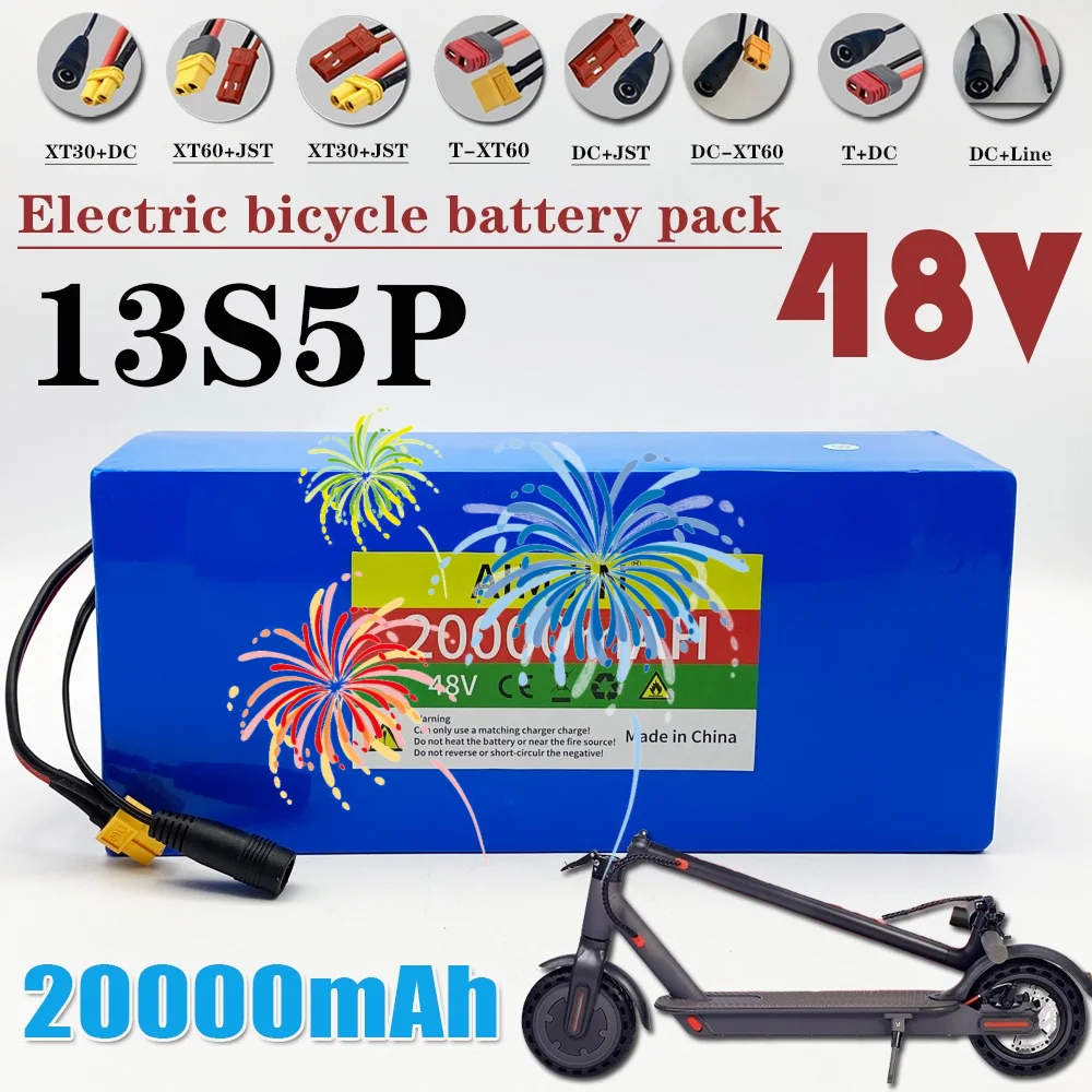 48V  20ah Lithium 13s5p Battery Pack 48v 20000mAh 250W-1500W Citycoco Motorized Scooter Batteries Built in BMS