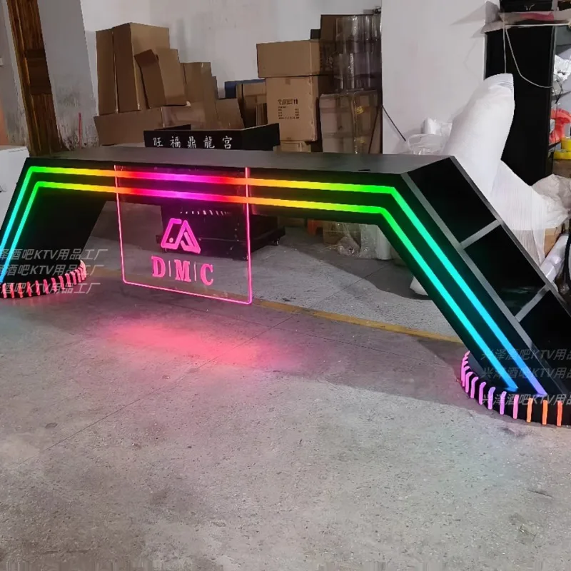 

Bar DJ table DJing table KTV party room luminous colorful movable stainless steel acrylic LED DJing