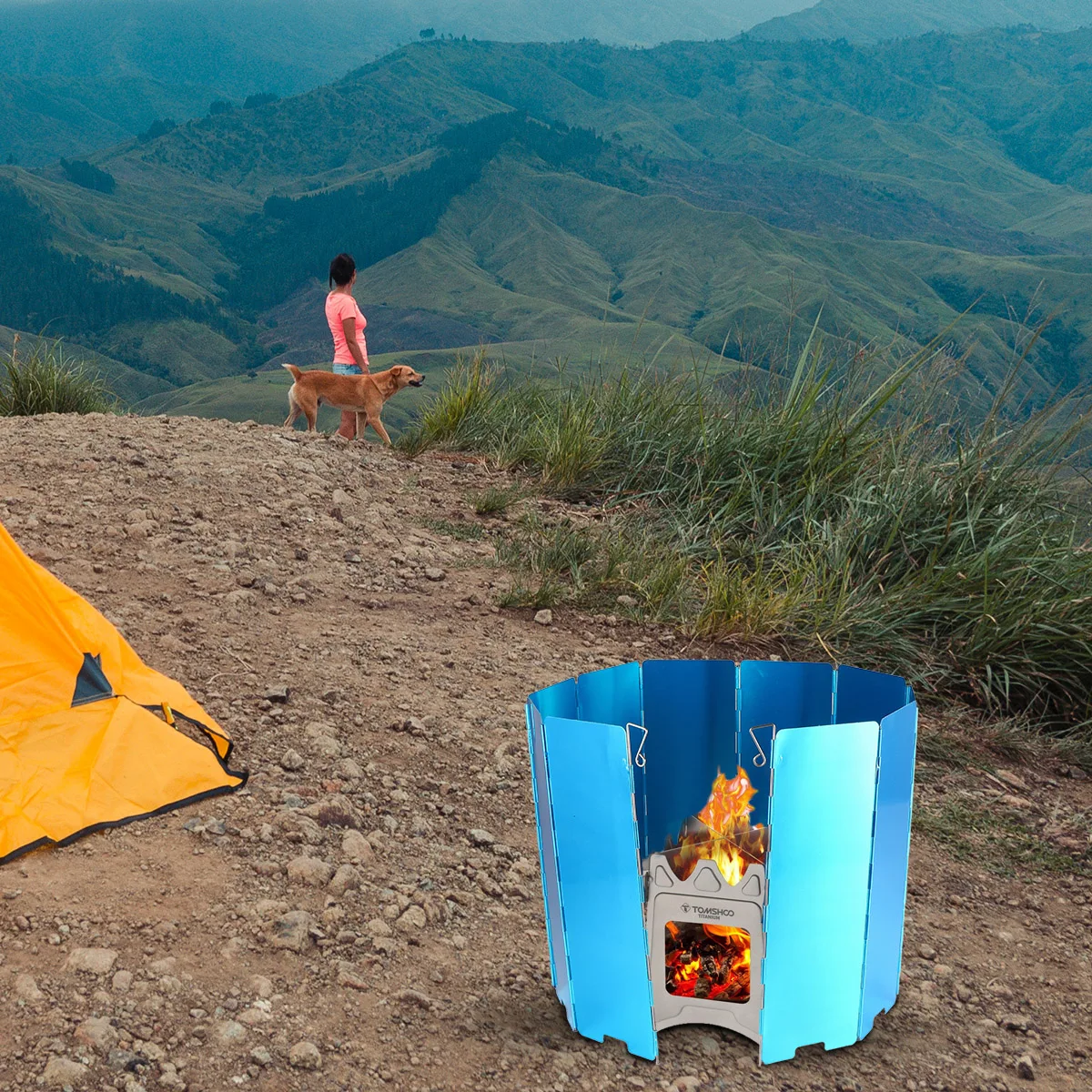 

10pcs Camping Stove Windscreen Foldable Lightweight Aluminum Alloy Wind Shield For Outdoor Bbq Hiking Float Trips Backpacking