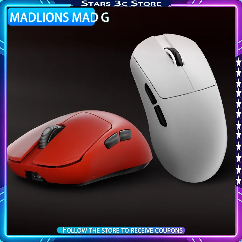 FGG MADLIONS MAD G Gaming Mouse PAW3395 Highest Wireless Transmission Technology Lightweight and Low Latency Gaming Mouse