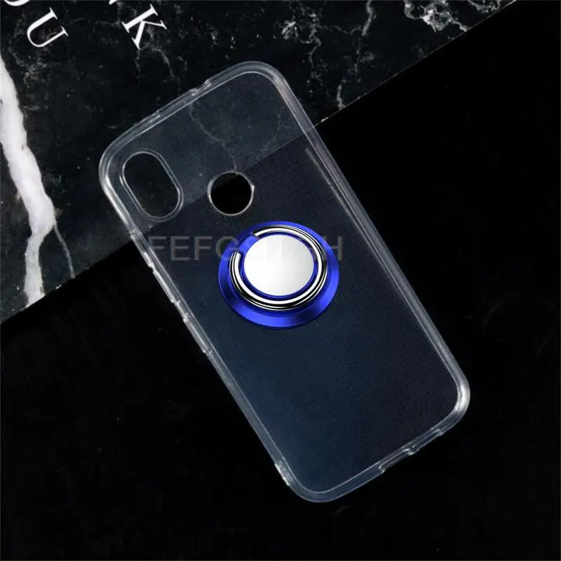 Fashion Full Cover For Caterpillar Cat S52 Metal Ring Holder Magnetic TPU Back Phone Case For CAT S 52 S52