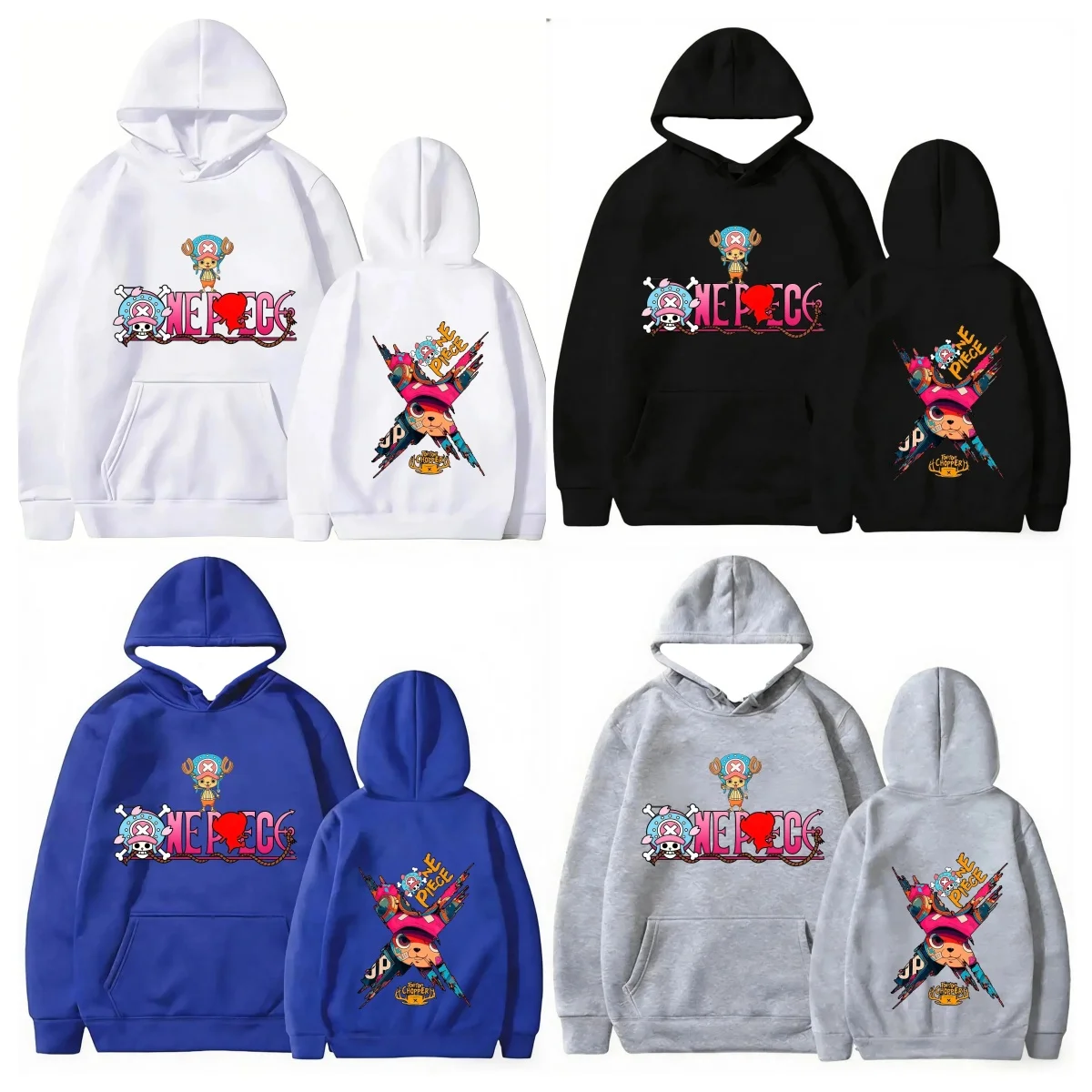 One Piece Hoodie Anime Unisex Oversized Graphic Print Sweatshirt Streetwear Autumn Winter Casual Fitness Long Sleeve New Y2k