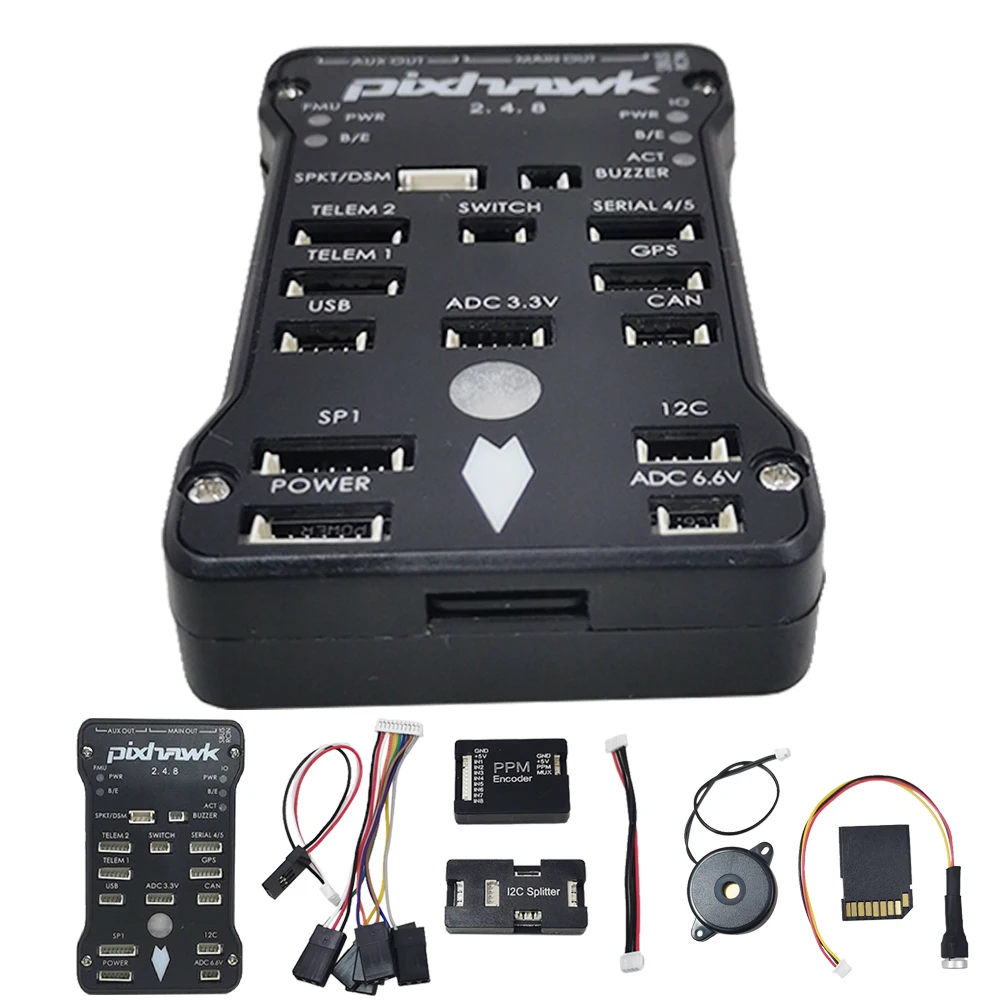 Pixhawk PX4 PIX 2.4.8 32-bitowy kontroler lotu FC 8G SD PPM I2C Splitter do RC FPV Samolotu Drona Quadcoptera