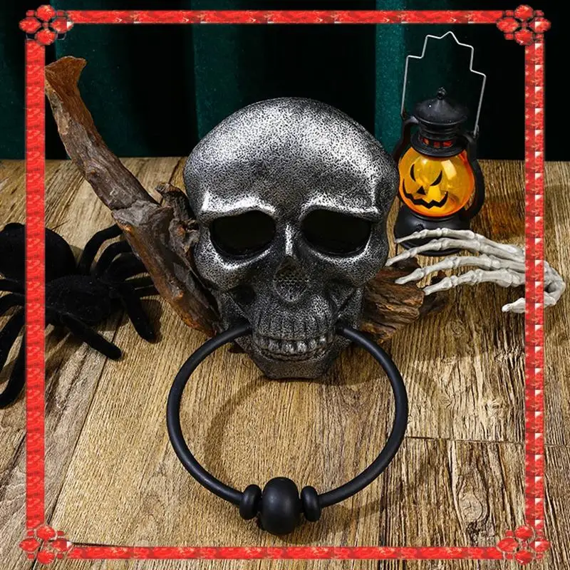 24-Hour Delivery Halloween Door Bell Skull Haunted Doorbell With Sound Light-Up Eyeball Scary Halloween Party Props For Front Do