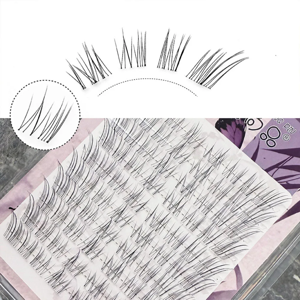 

10 Rows Velvet Fog Fox False Eyelashes Natural Fairy Segmented Fake Eyelash Broken Feeling Lashes Makeup Accessories