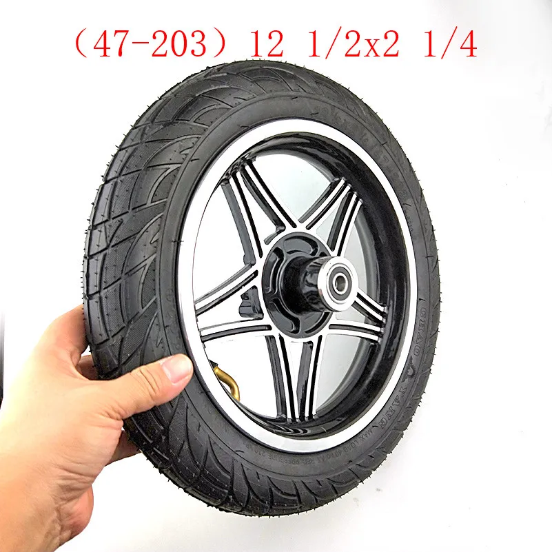 12 1/2 X 2 1/4 47-203 wheels 12.5 inch tire + alloy rims fits Many Gas Electric Scooters and e-Bike ,Folding electric bicycle