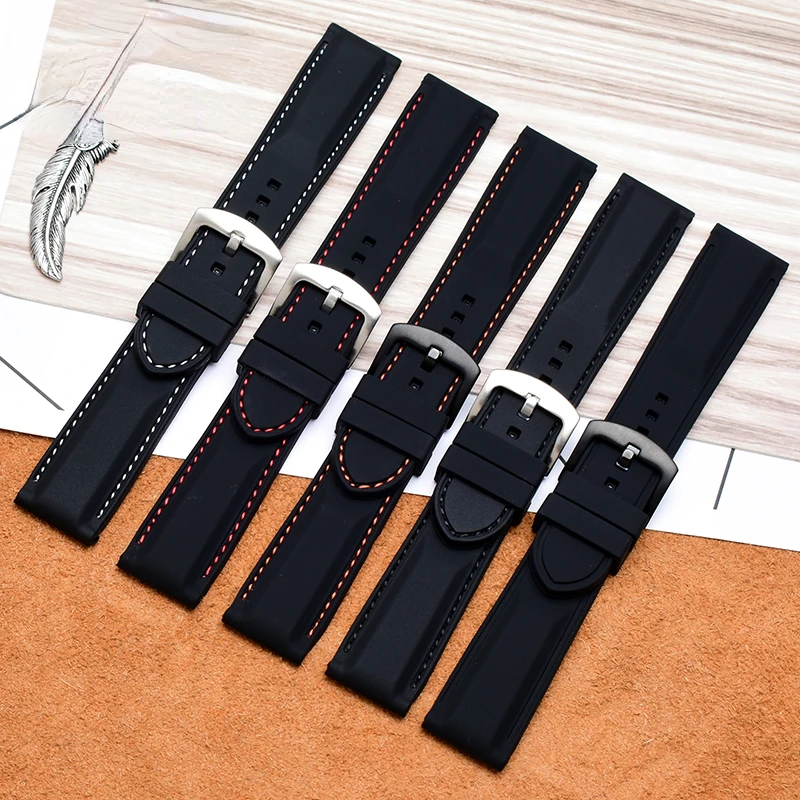 For Citizen Watchbands Bm8475 Eco-Drive Aw5000/Aw0010 Waterproof 20 22mm Men Women Universal Silicone Rubber Watch Strap