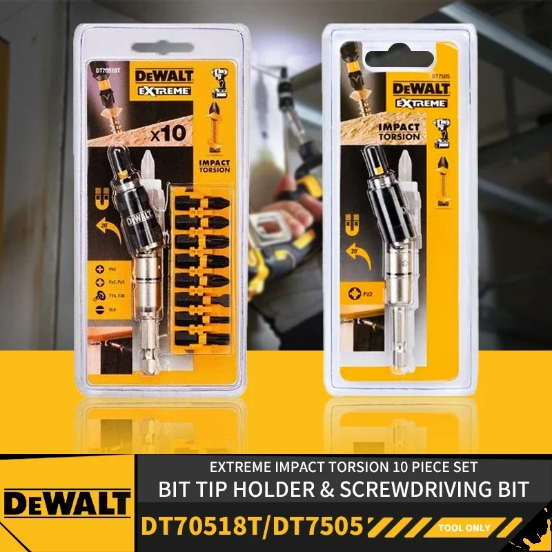 Dewalt DT70518 DT7505 EXTREME Impact Torsion Bit Tip Holder Screwdriving Extreme Impact Pivoting Bit Tip Holder inc Accessories