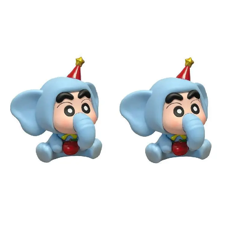 Nowa figurka Słoniaka Crayon Shin-Chan, modna zabawka, blind box, kreatywna i urocza ozdoba samochodowa/biurkowa Shin-Chan, prezent urodzinowy