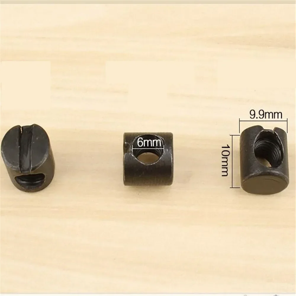 50 Pieces Of 6mm Slotted Hammer Head Nut Furniture Screw Nut Two In One Connection Fixing Piece