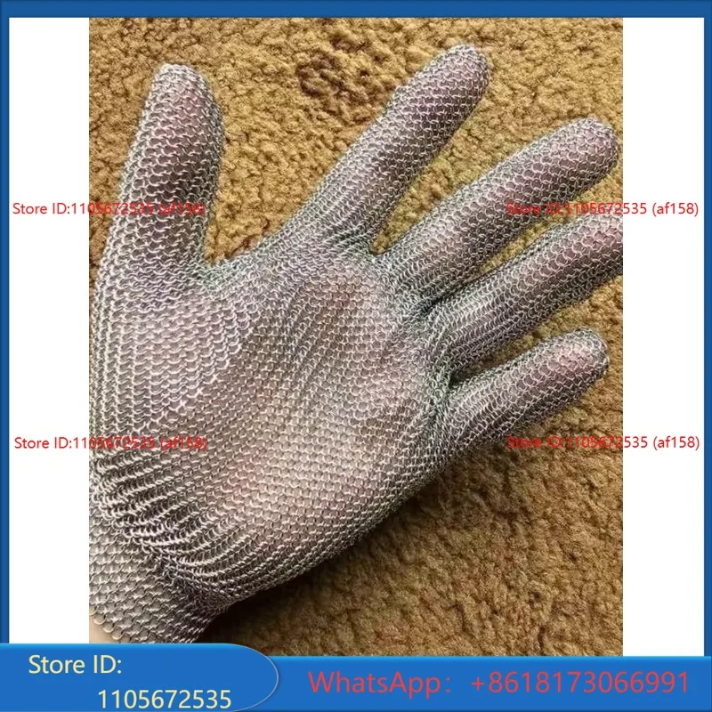 Welding stainless steel ring anti cutting gloves for slaughtering, fish killing, and anti piercing labor protection gloves