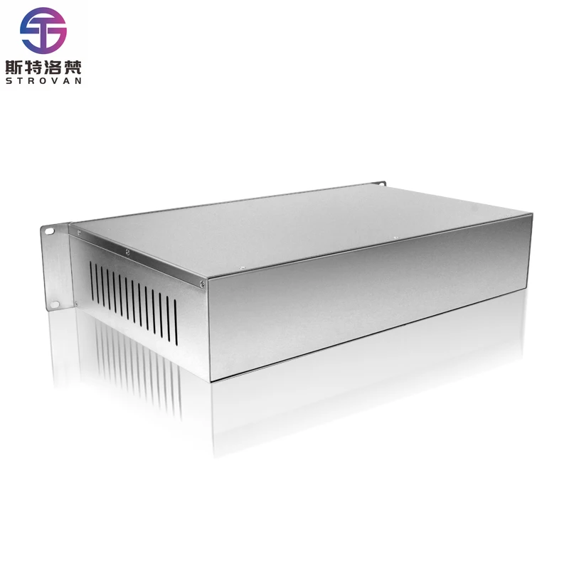 Sandblast Anodized Aluminum Alloy Cabinet Enclosure 19inch 1U 2U 3U 4U Server Rack Mount Chassis Short Case
