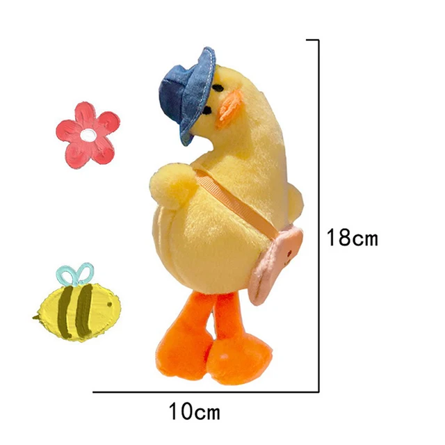 1096-f94f2b.jpg Cute Duck Plush Keychain Doll Keychain
