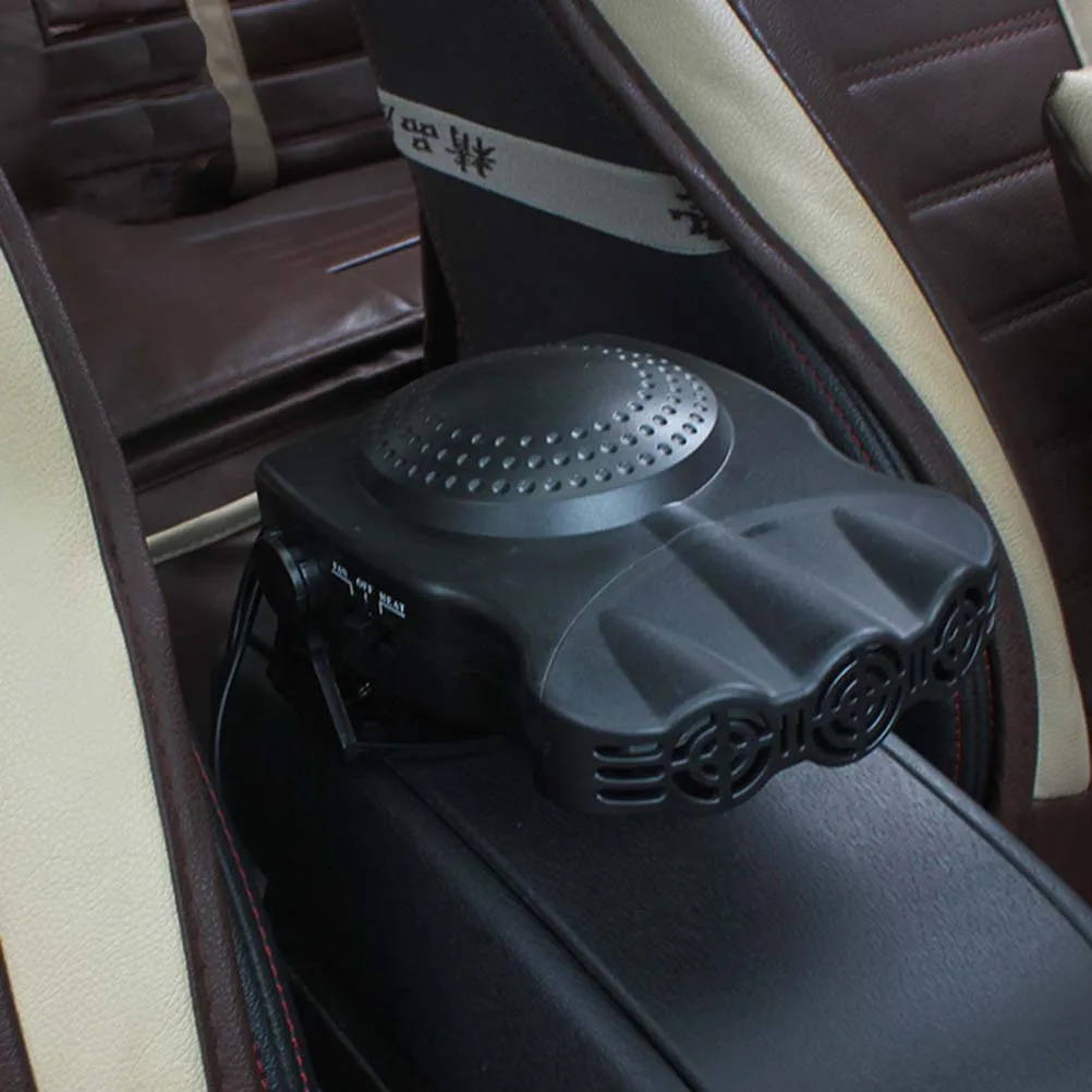 

Car Defroster Heater 12V Portable Ceramic Heating Cooling Fan 180° Adjustable Holder Cigarette Lighter Plug Black
