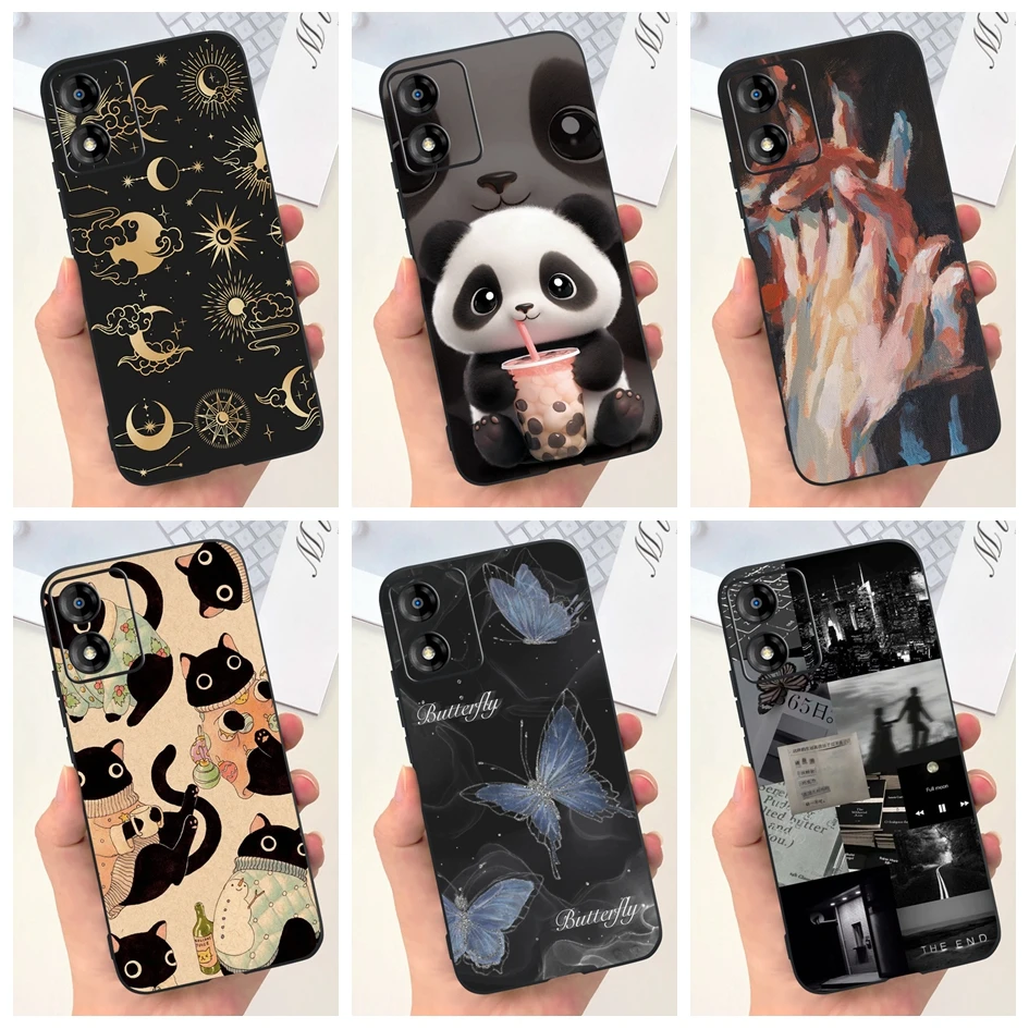 For Motorola Moto E13 Case New Fashion Panda Cartoon Shockproof Silicone Bumper Soft Cover For Moto E13 E 13 MotoE13 Phone Cases