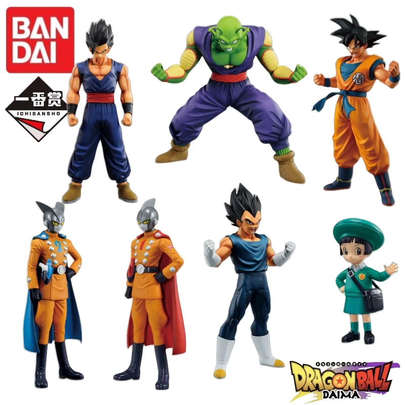 En Stock 100% Original Bandai Ichiban Kuji Super Hero Series: Son Gohan Piccolo Gamma 1And2 Shenron Pan Anime figuras de juguete modelo