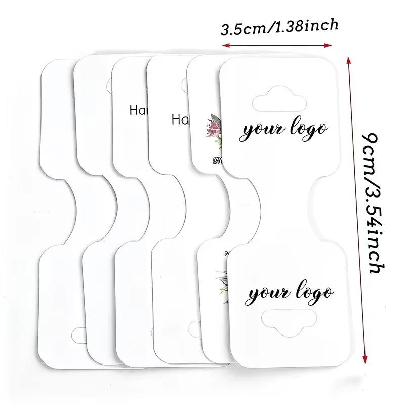 Bulk Customizable Handmade Folded Jewelry Display Cards Suitable for Bracelets And Necklaces - Logo/Text Printing Support Compat