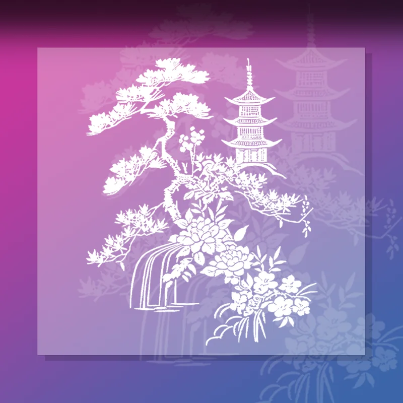 

Персонализированный автомобильный бампер из ПВХ, наклейка для ноутбука на заднее окно с рисунком пейзажной живописи и водонепроницаемой функцией.