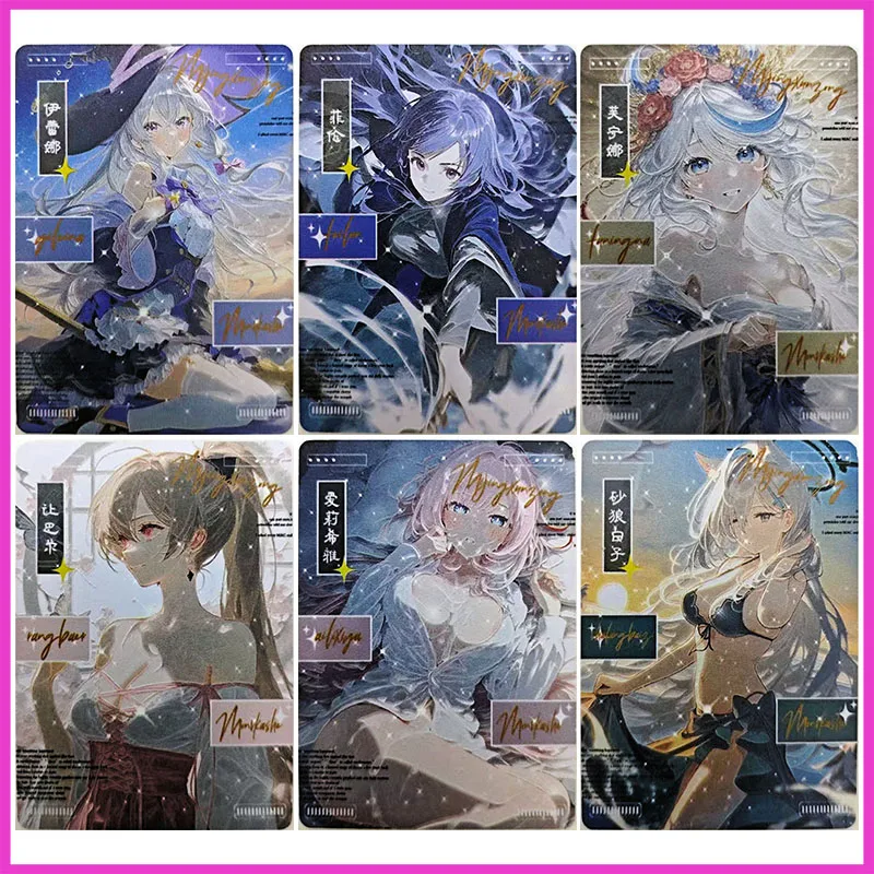 

Аниме История богини Редкие тисненные коллекционные карты Элейна Папоротник Джин Барт Эллизия игрушки для мальчиков подарок на Рождество и день рождения