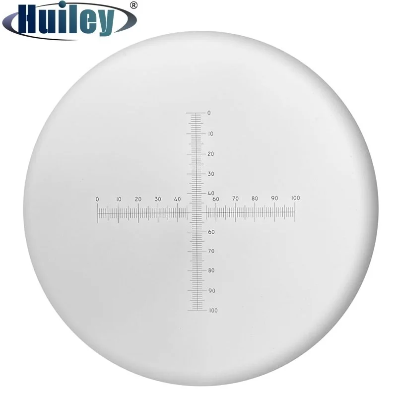 DIV=0.1 mm Microscope Eyepiece Micrometer for Stage Micrometer Calibration Graticule Cross Ruler 10x10 Scale Slide