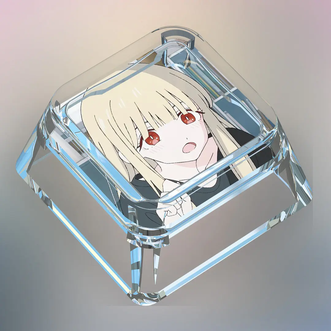 Diy Self Made Goddess Story Kaguya-Hime Mechanical Keyboard Keycaps Cross-Axis Mechanical Keyboard Pc Personalized Keycaps