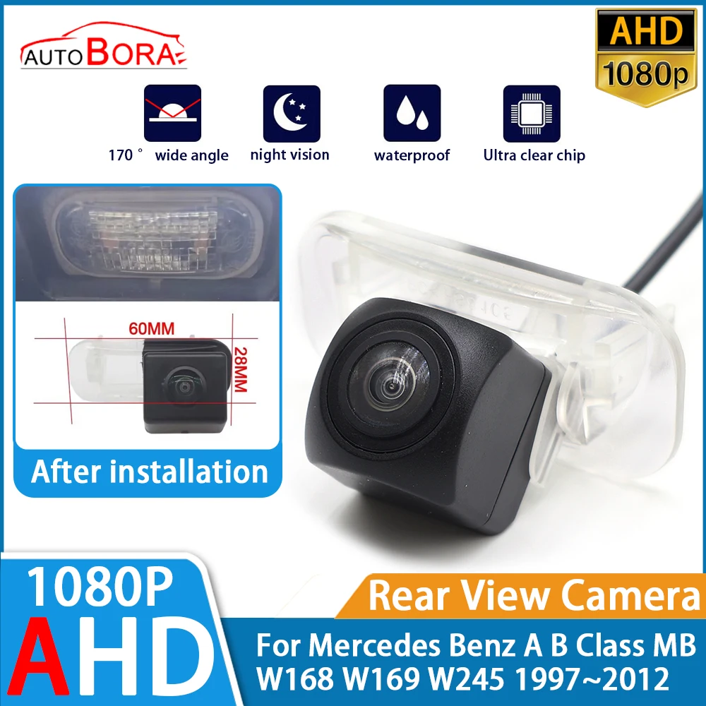 

AutoBora парковочная камера заднего вида AHD 1080P с ночным видением для Mercedes Benz A B Class MB W168 W169 W245 1997 ~ 2012