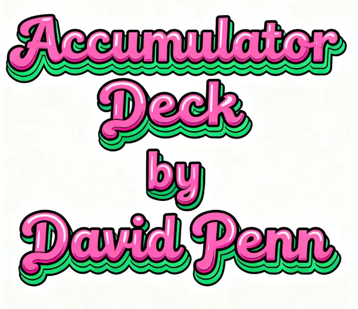 Accumulator Deck by David Penn - Automatic Card Stacking Trick for Close-Up Mentalism Classic Magic Tricks