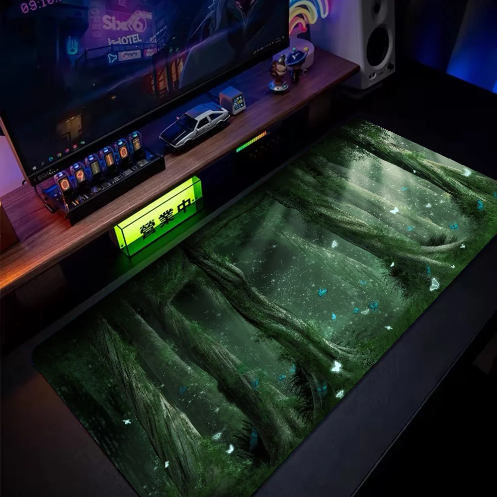 

Green Forest Mousepad Mouse Mat Desk Mat Large Gaming Accessories Prime Gaming XXL Keyboard Pad