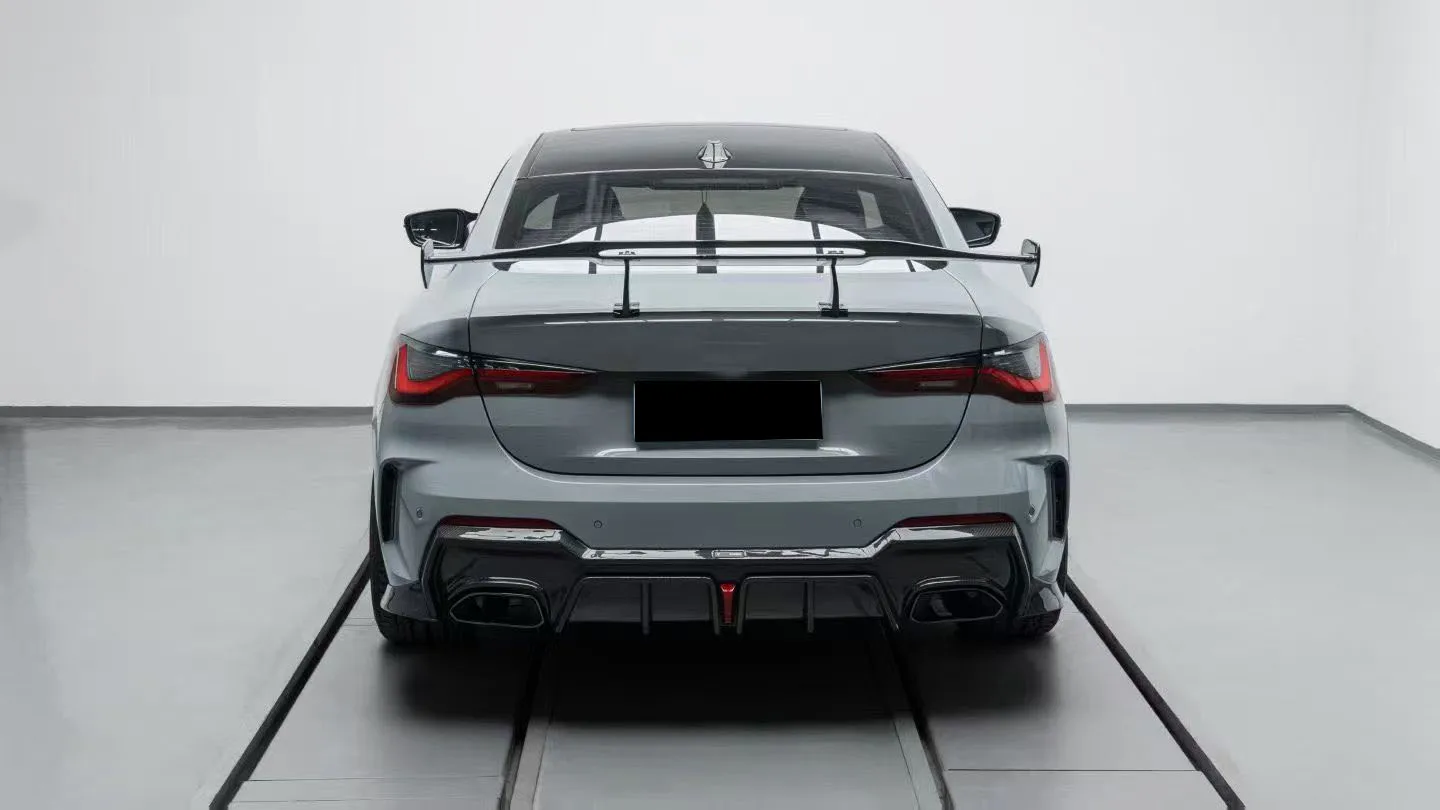 New 2020+ for 4 Series Coupe G22 Dry Carbon Fiber Rear Diffuser & Lip with Exhaust Cut-Outs