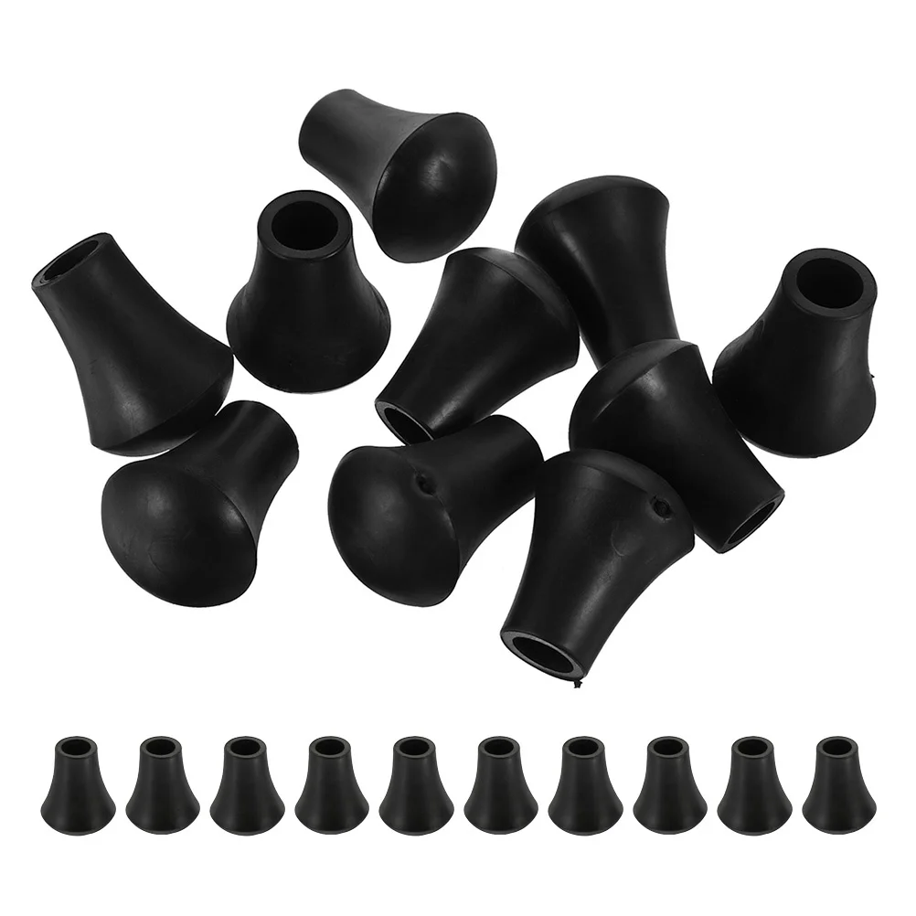 

30 Pcs Drum Leg Holder Floor Protectors Feet Bracket Electronic Stand Rubber Black