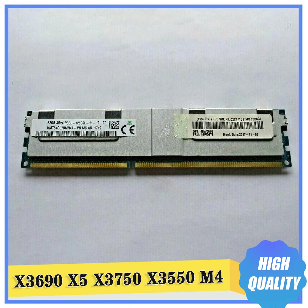 X3690 X5 X3750 M4 X3550 M4 For IBM RAM 46W0678 46W0676 46W0678 47J0227 Server Memory 32GB 4Rx4 12800L DDR3 1600