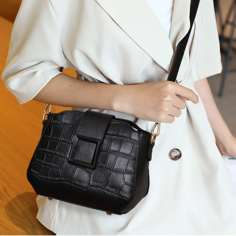 Aidanni Genuine Leather Women's Crossbody Bag, 2026 Summer New Trendy Versatile Shoulder Bag, Small Top-layer Cowhide Handbag