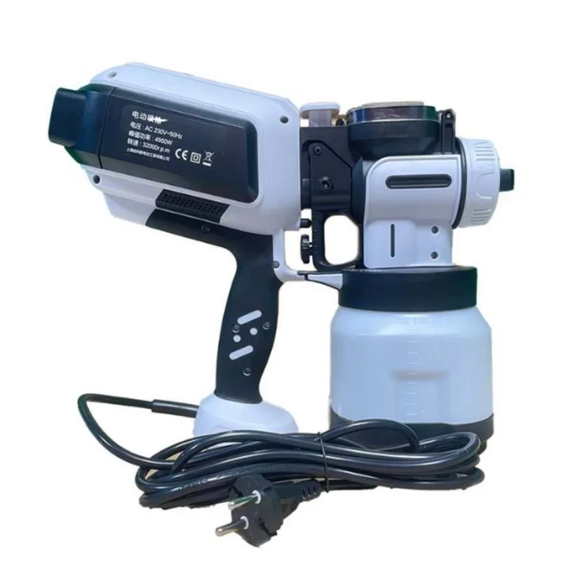 Светодиодный электрический пистолет-распылитель с верхней подачей, высокий распылитель, латексная краска, специальный цвет, стальная краска, мешок для воды, песок, дом