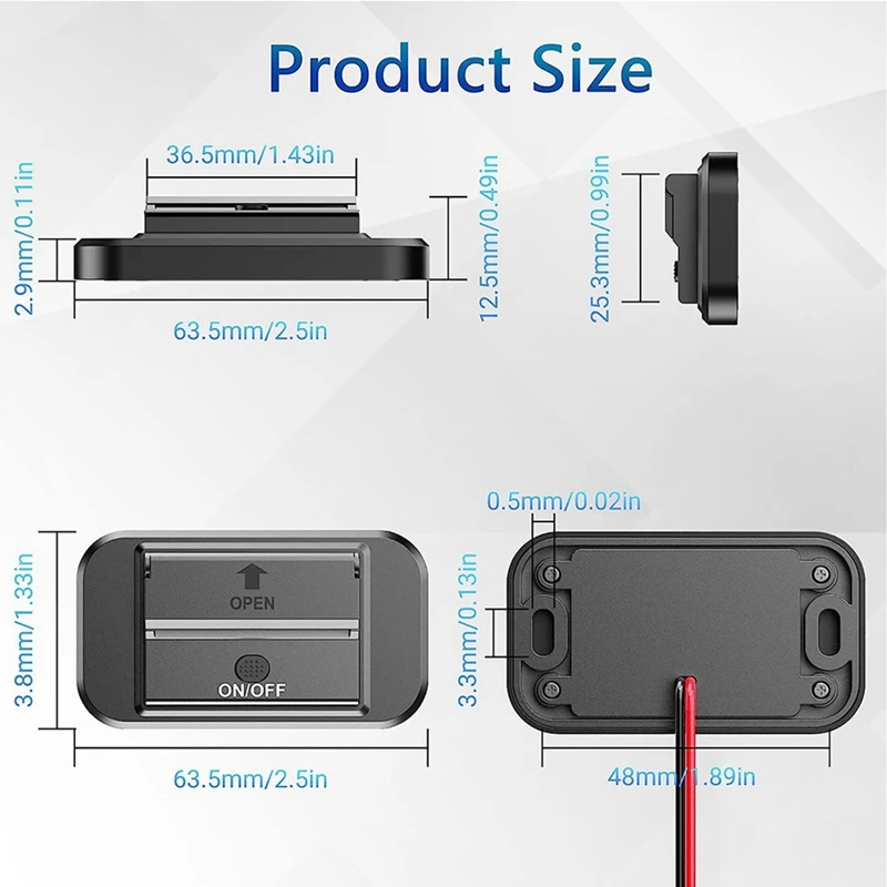 2Piece 12V RV USB Outlet 36W Dual QC3.0 USB Car Charger Socket Power Outlet 12V 24V Car Charger Switch Panel With Cap