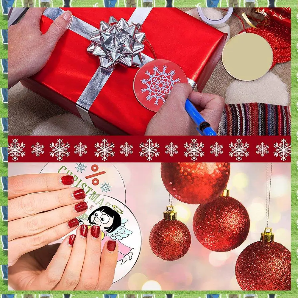 

FTS 50Pcs Round Acrylic Christmas Ornament Blank Transparent Acrylic Ornament With Hole For DIY Craft, Holiday