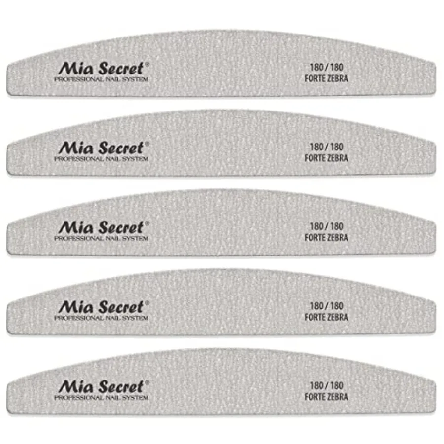 

Forte Zebra Halfmoon Nail File 180/180 Blue Center 5 pack