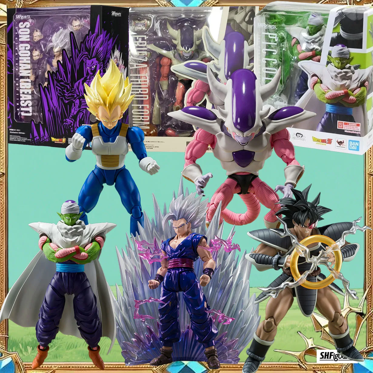 

Bandai SHF Dragon Ball Gohan (Beast Form) Frieza Third Form Vegeta anime Character Model Action Figure Gift Collection toy
