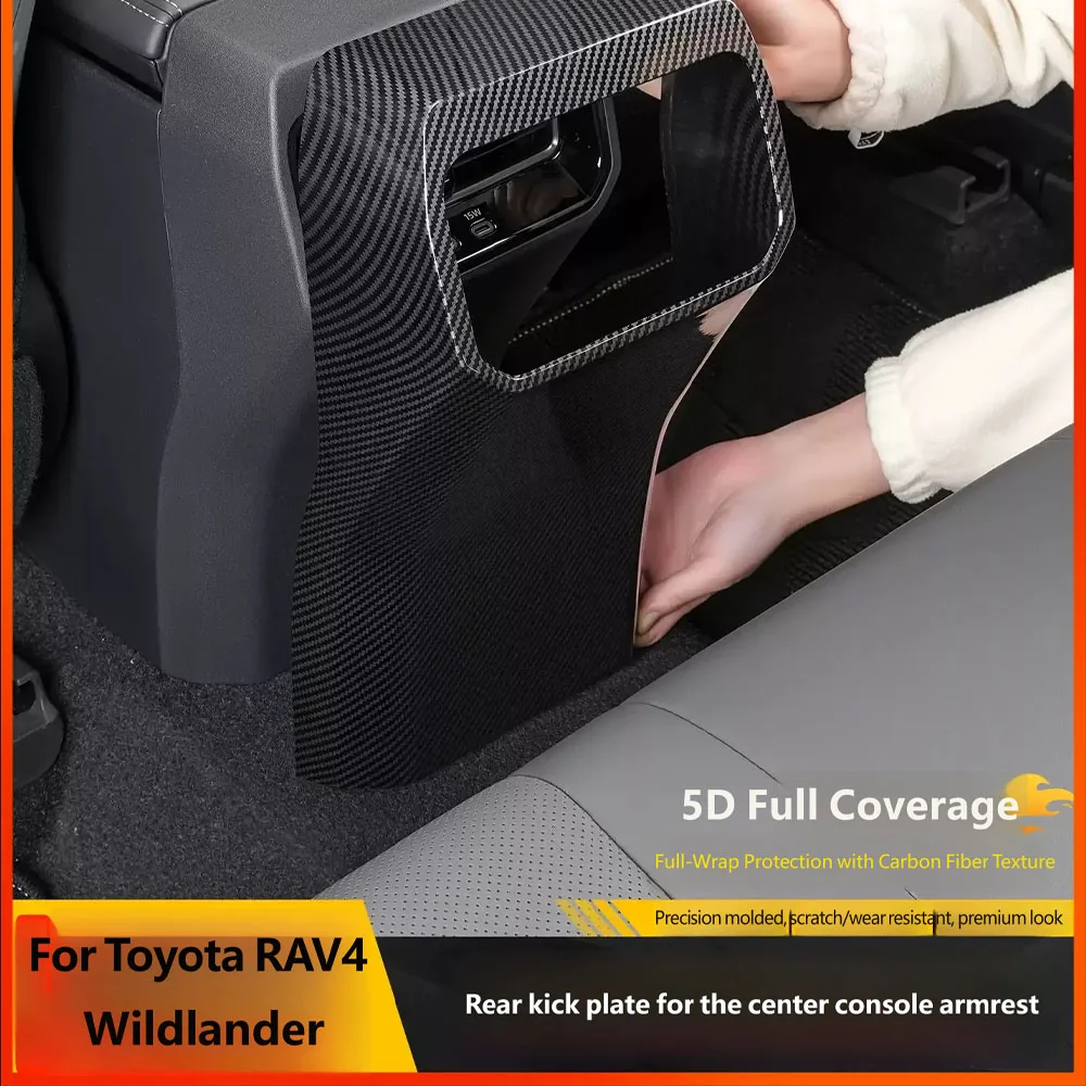 

Armrest box rear anti-kick For Toyota RAV4 Wildlander 2026 Hybrid Style Car Cover Trim accessories