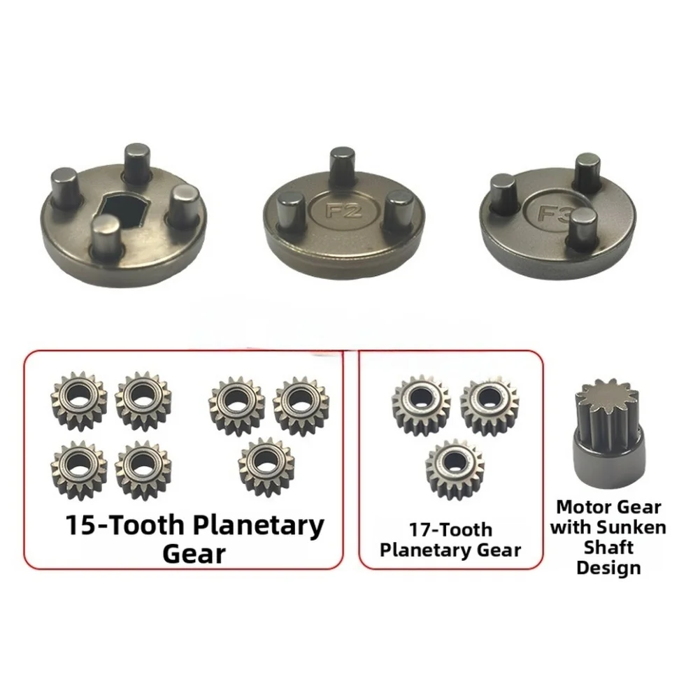 Gear Reducer Set 95 Ratio 15T 17T Teeth Alloy Construction For 3.0 25mm Electric Pruning Shears Garden Power Tools Parts