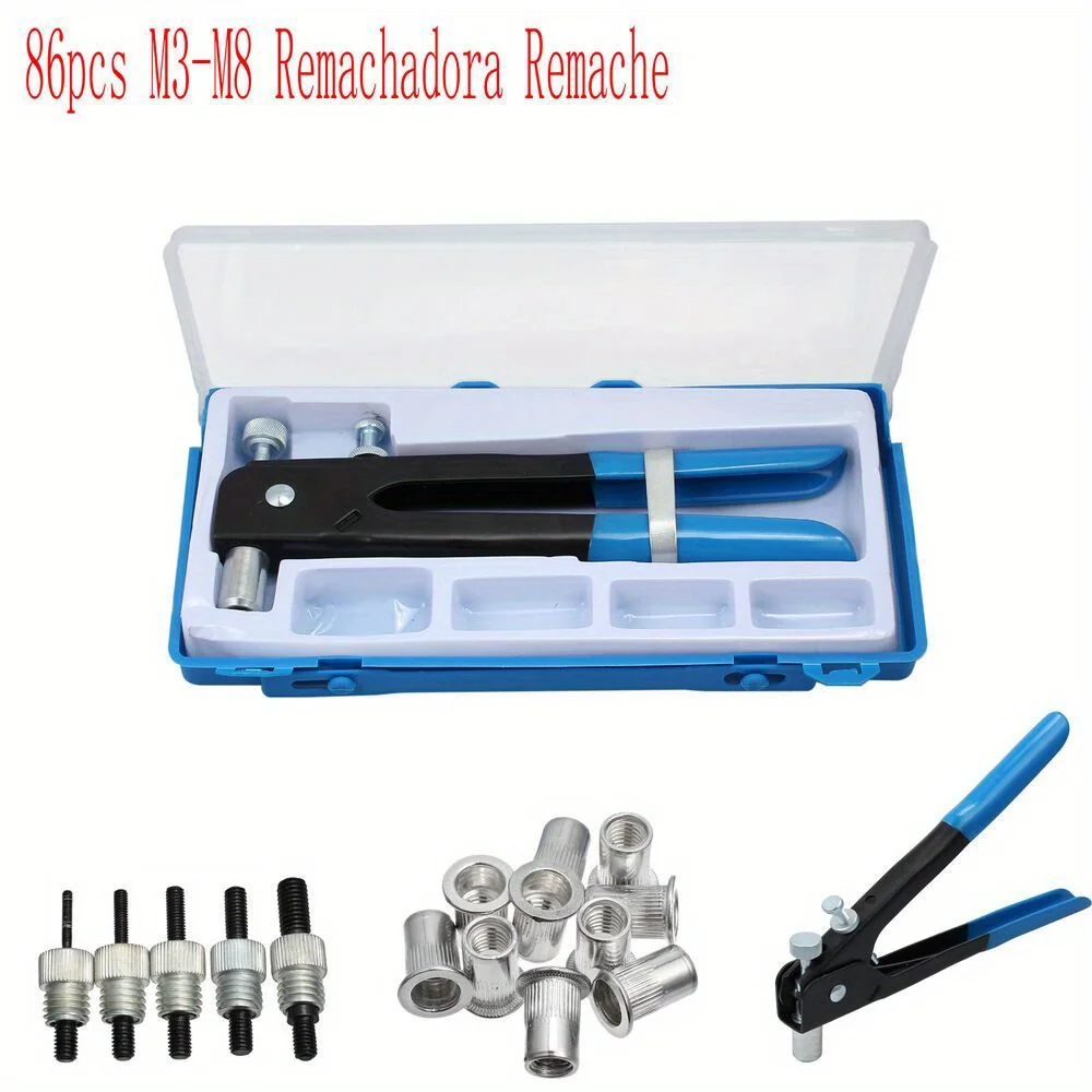 Remachadora con Remaches de 86X Pistola Remachadora con M3-M8 Tuerca de Remache